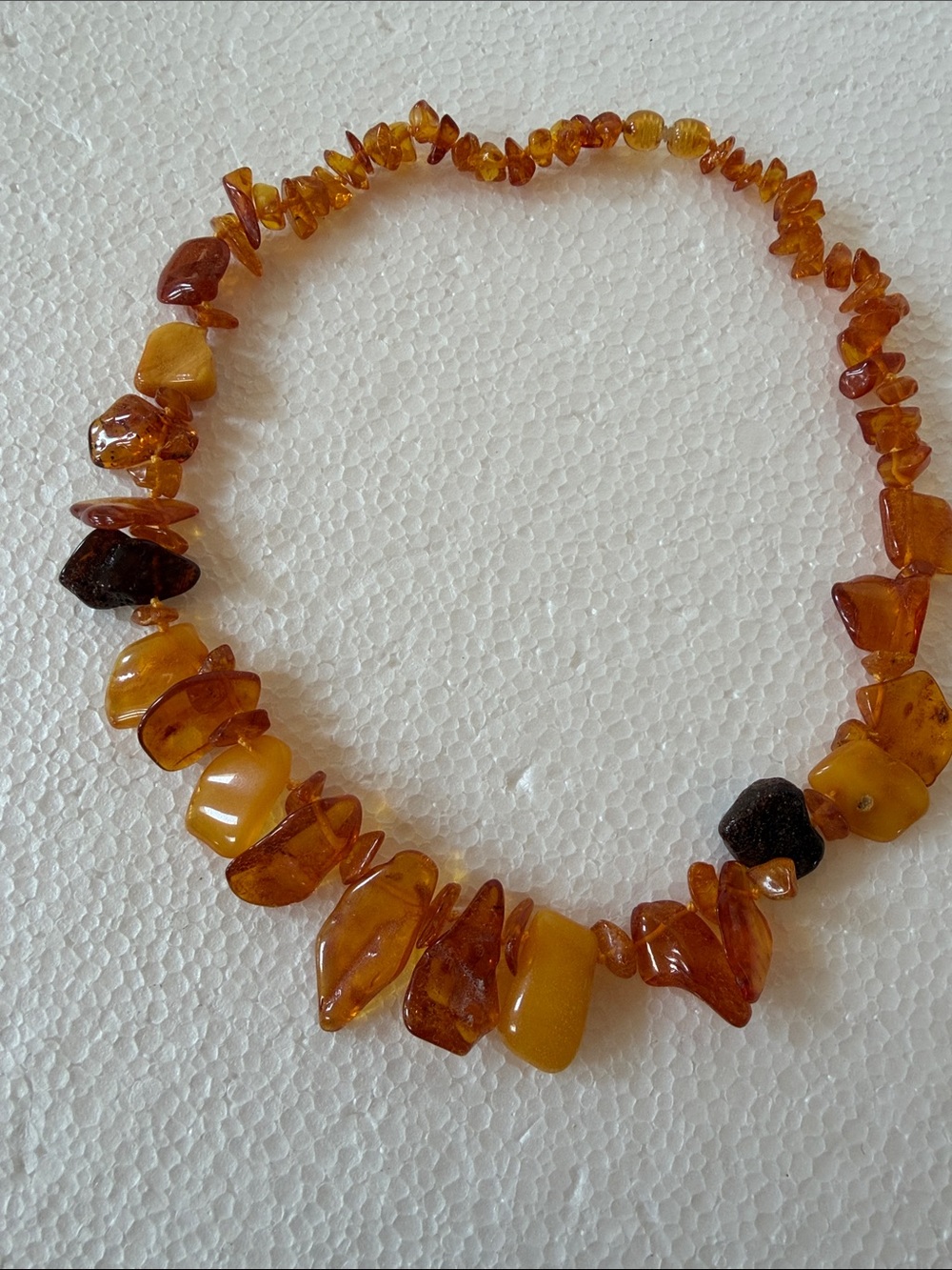 New Natural Amber From Latvia  Necklace in Warm Honey Tones
